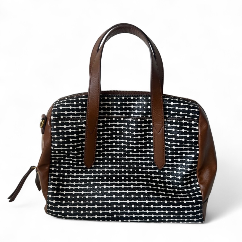 Fossil Black and Brown Crossbody Bag